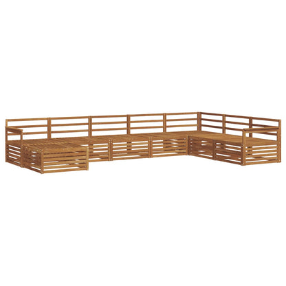 vidaXL Outdoor Sofa Set 8 pcs Natural Solid Acacia Wood 2