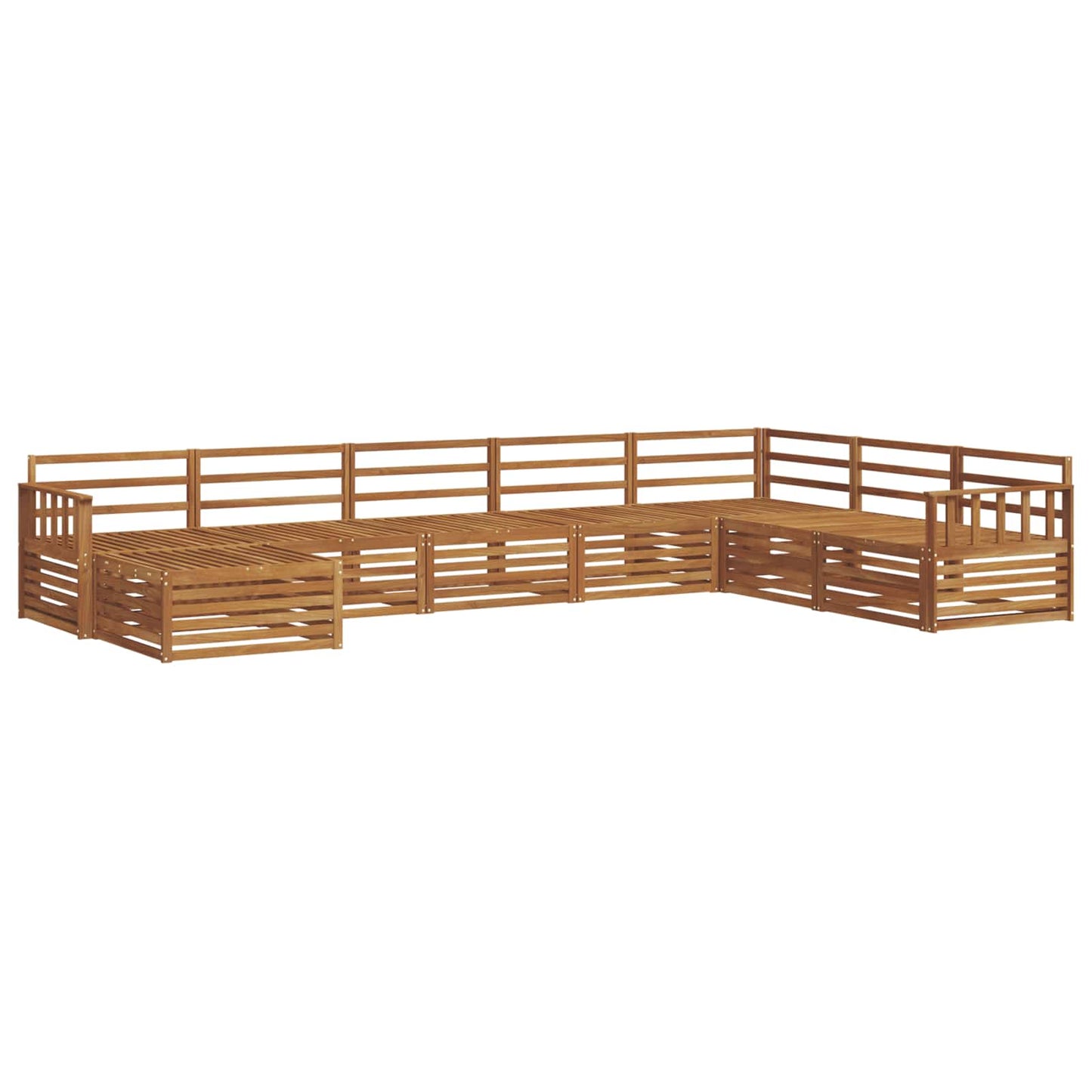 vidaXL Outdoor Sofa Set 8 pcs Natural Solid Acacia Wood 2