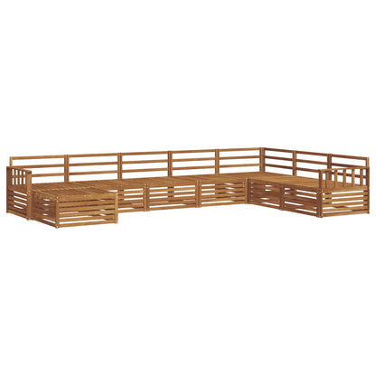 vidaXL Outdoor Sofa Set 8 pcs Natural Solid Acacia Wood 2