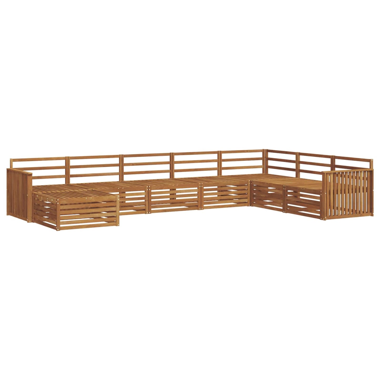 vidaXL Outdoor Sofa Set 8 pcs Natural Solid Acacia Wood 2