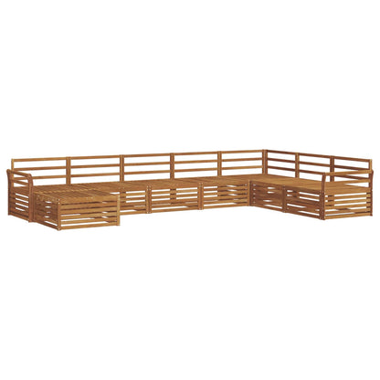 vidaXL Outdoor Sofa Set 8 pcs Natural Solid Acacia Wood 2