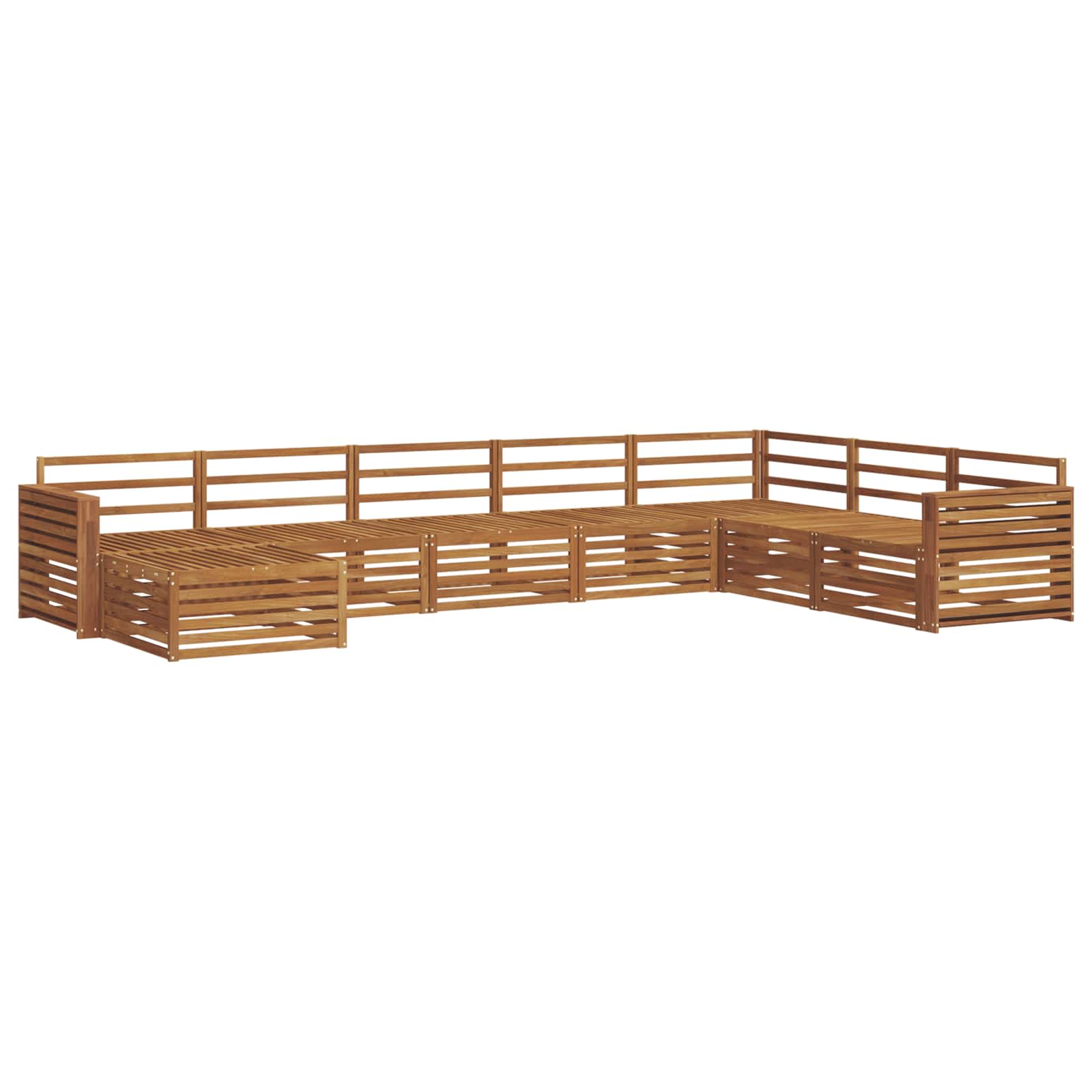 vidaXL Outdoor Sofa Set 8 pcs Natural Solid Acacia Wood 2