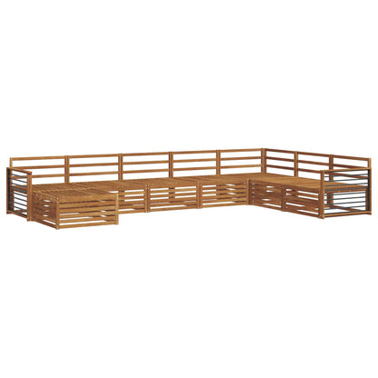 vidaXL Outdoor Sofa Set 8 pcs Natural Solid Acacia Wood 2