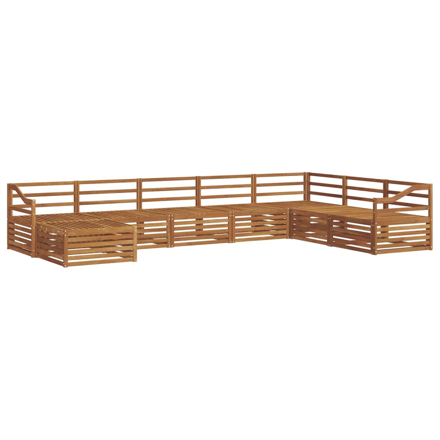 vidaXL Outdoor Sofa Set 8 pcs Natural Solid Acacia Wood 2
