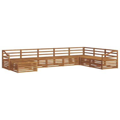 vidaXL Outdoor Sofa Set 8 pcs Natural Solid Acacia Wood 2