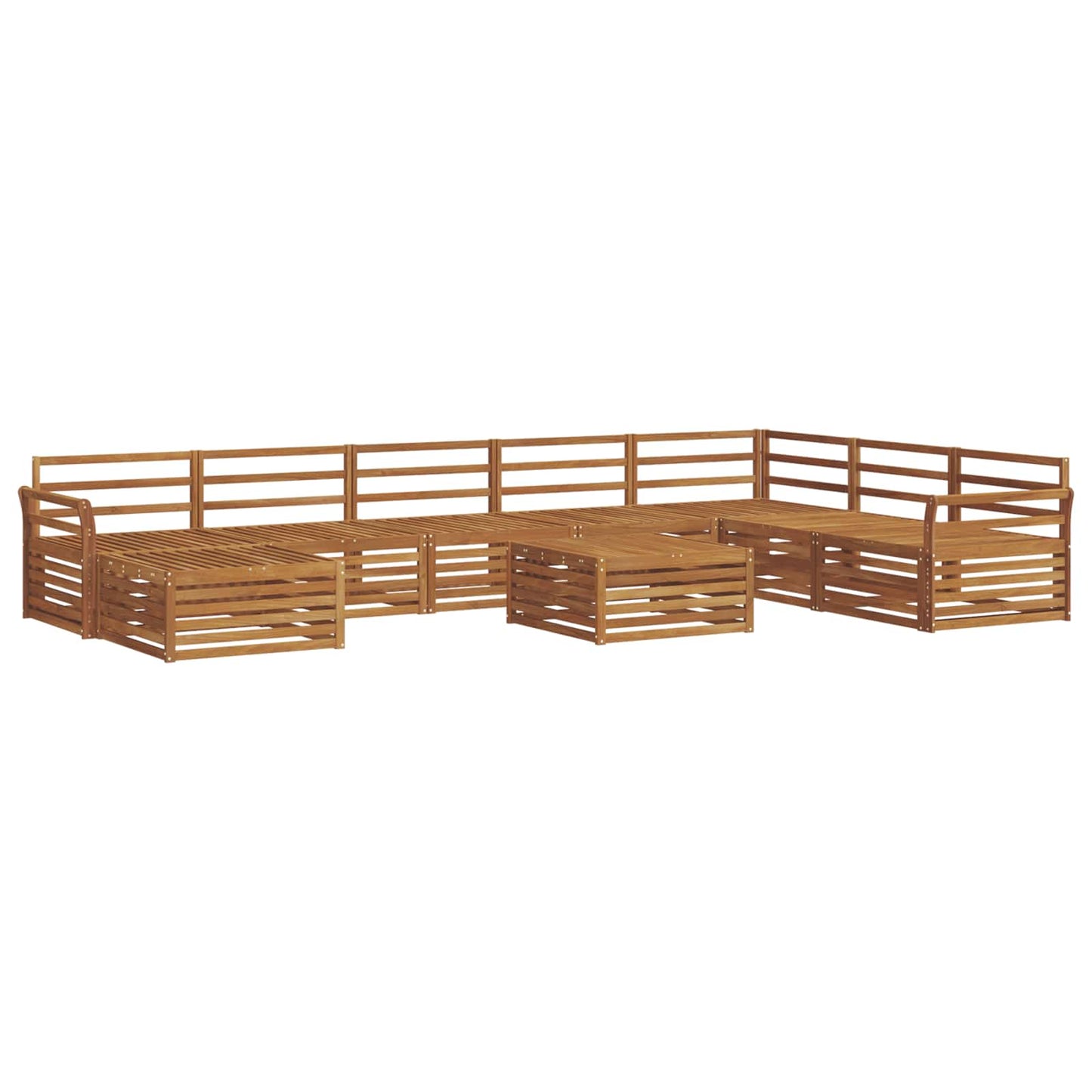 vidaXL Outdoor Sofa Set 9 pcs Natural Solid Acacia Wood 2