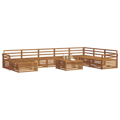vidaXL Outdoor Sofa Set 9 pcs Natural Solid Acacia Wood 3