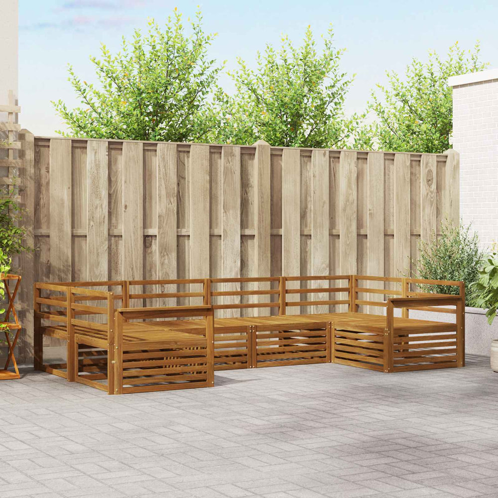 vidaXL Outdoor Sofa Set 6 pcs Natural Solid Acacia Wood