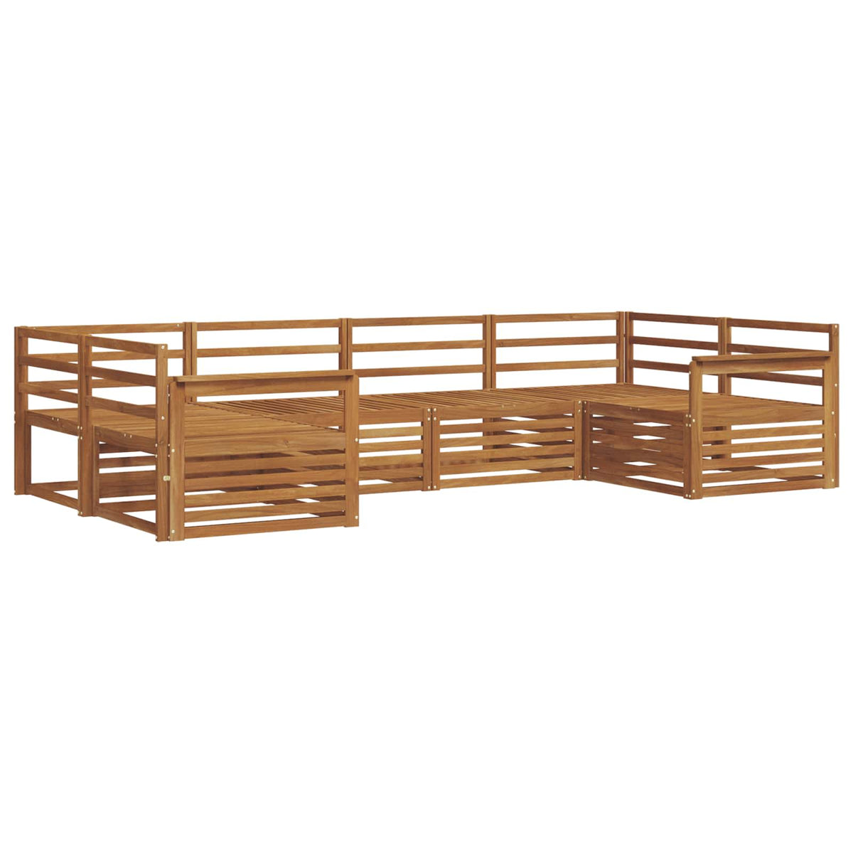 vidaXL Outdoor Sofa Set 6 pcs Natural Solid Acacia Wood 2