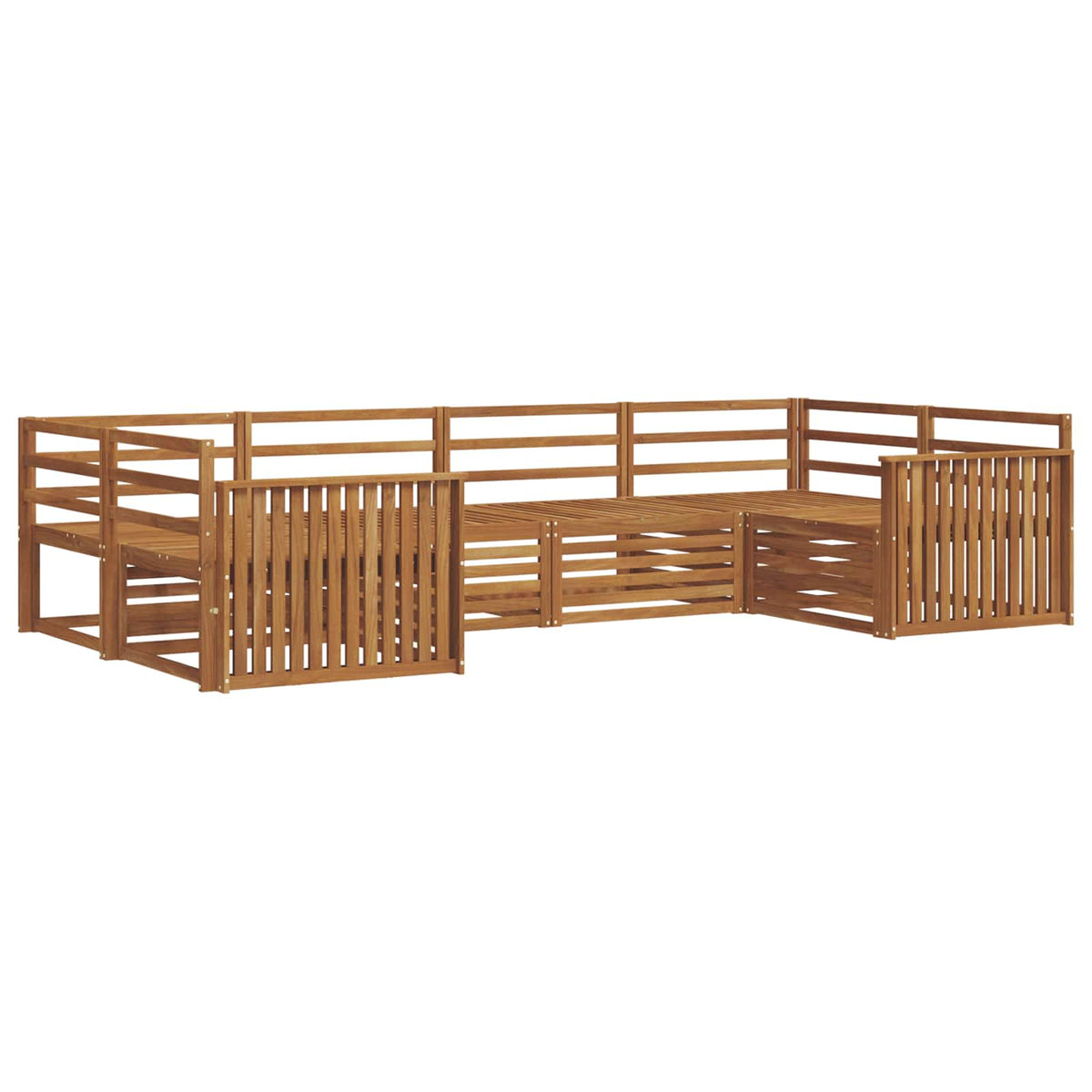 vidaXL Outdoor Sofa Set 6 pcs Natural Solid Acacia Wood 2