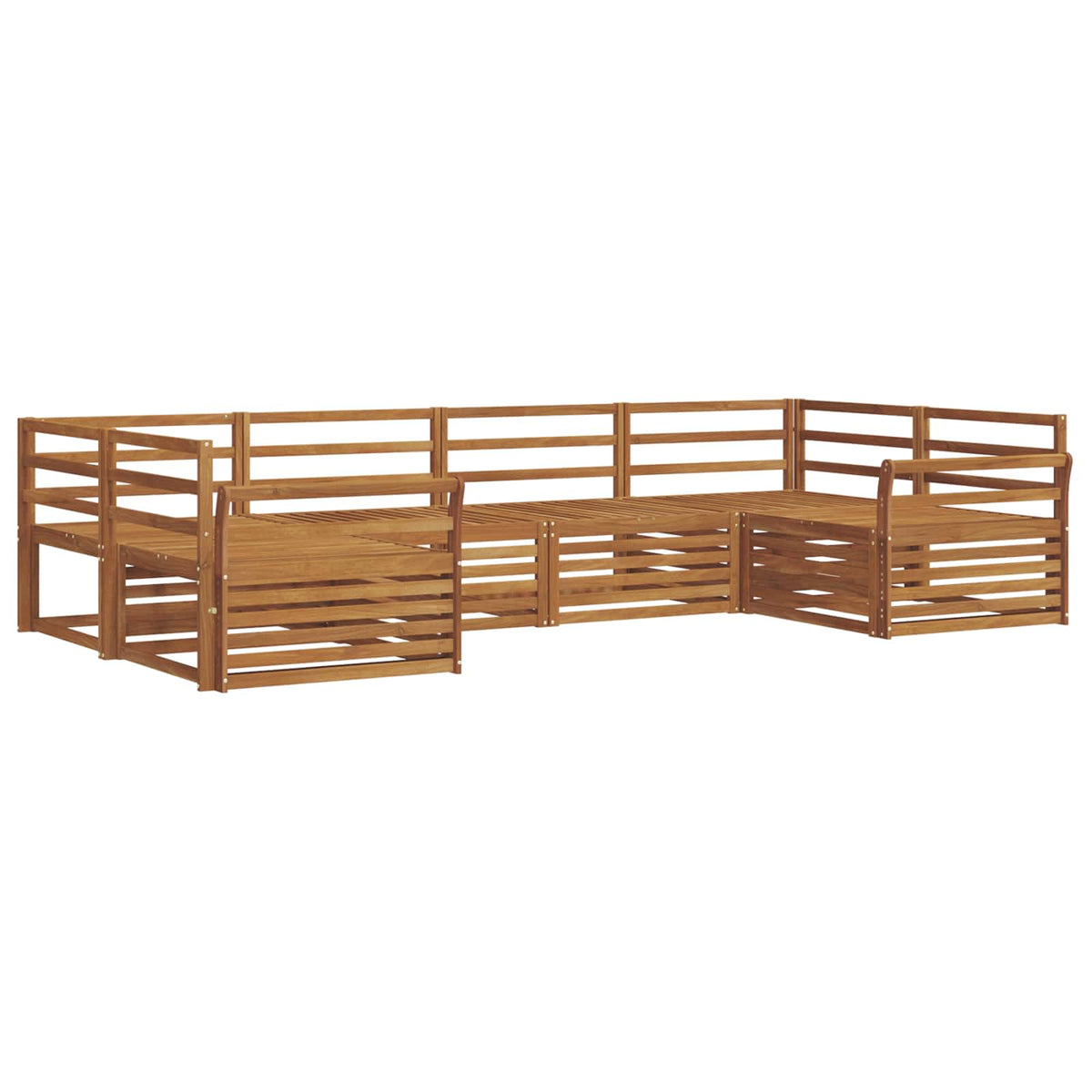 vidaXL Outdoor Sofa Set 6 pcs Natural Solid Acacia Wood 2