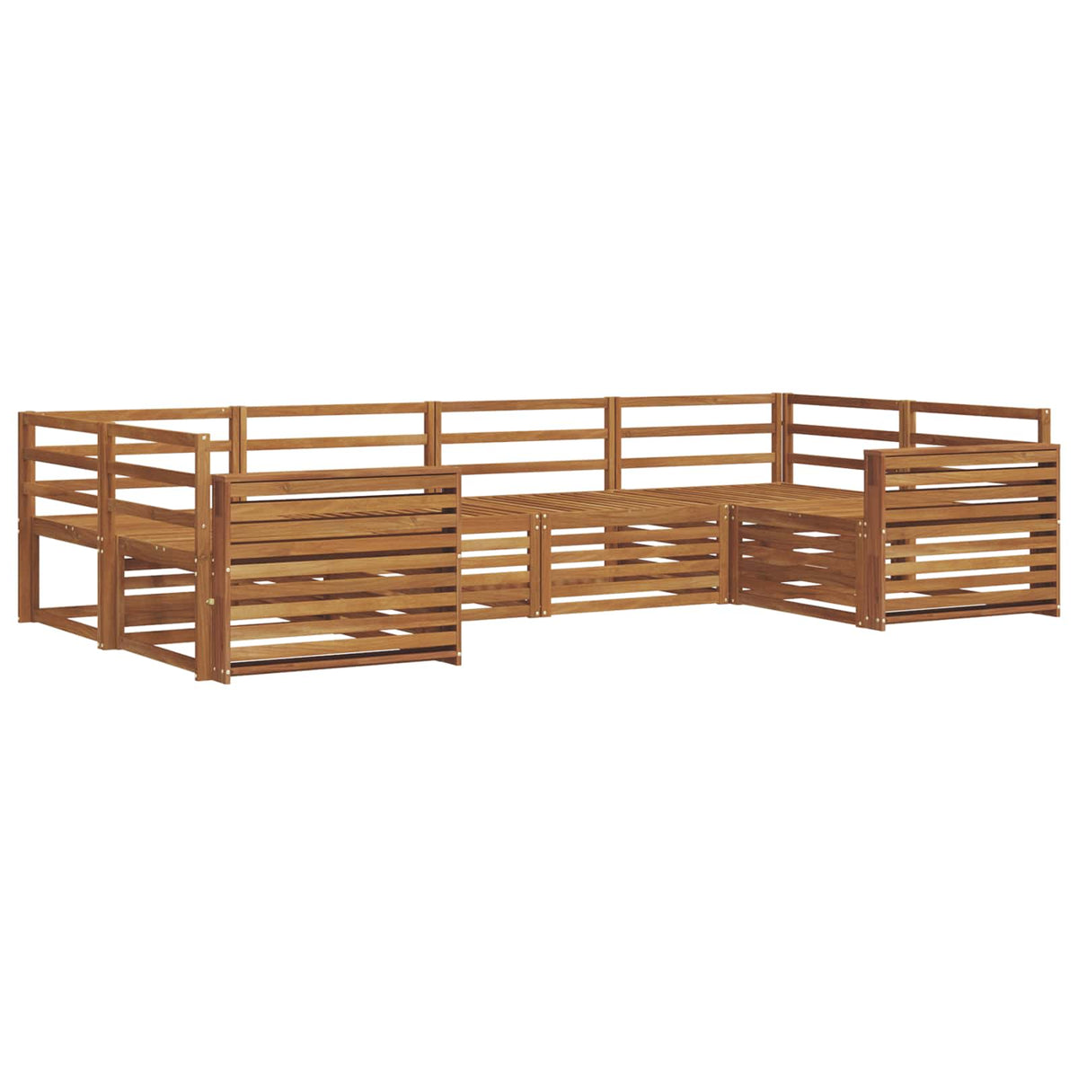 vidaXL Outdoor Sofa Set 6 pcs Natural Solid Acacia Wood 2