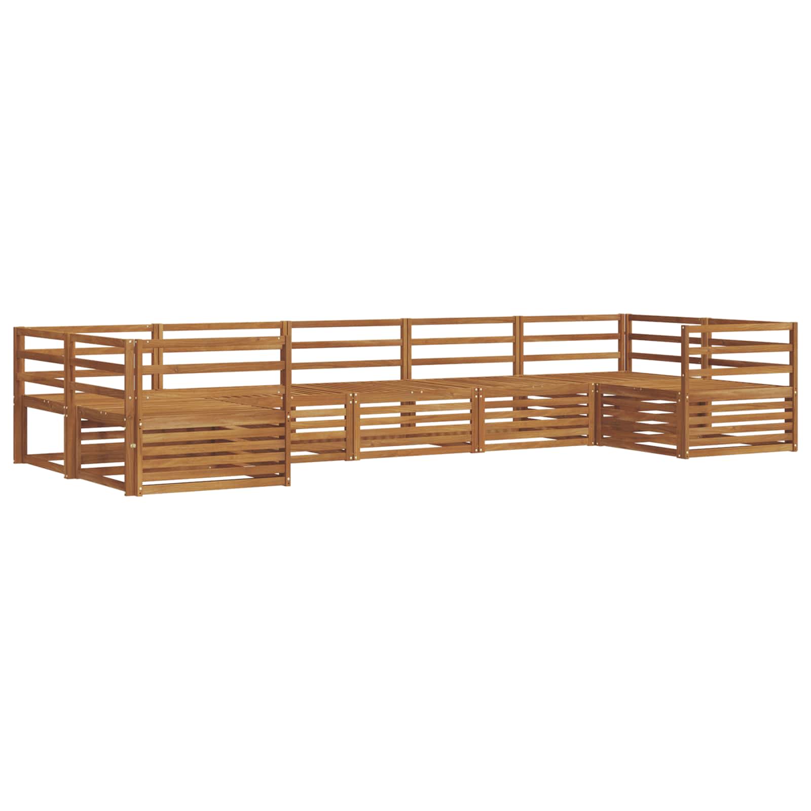 vidaXL Outdoor Sofa Set 7 pcs Natural Solid Acacia Wood 2