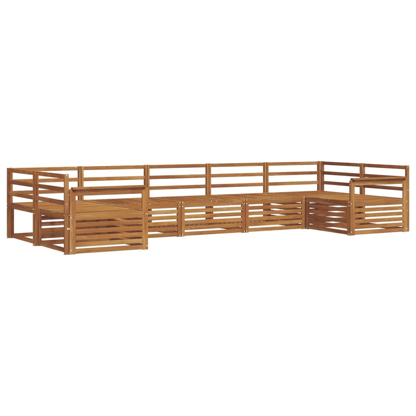 vidaXL Outdoor Sofa Set 7 pcs Natural Solid Acacia Wood 2