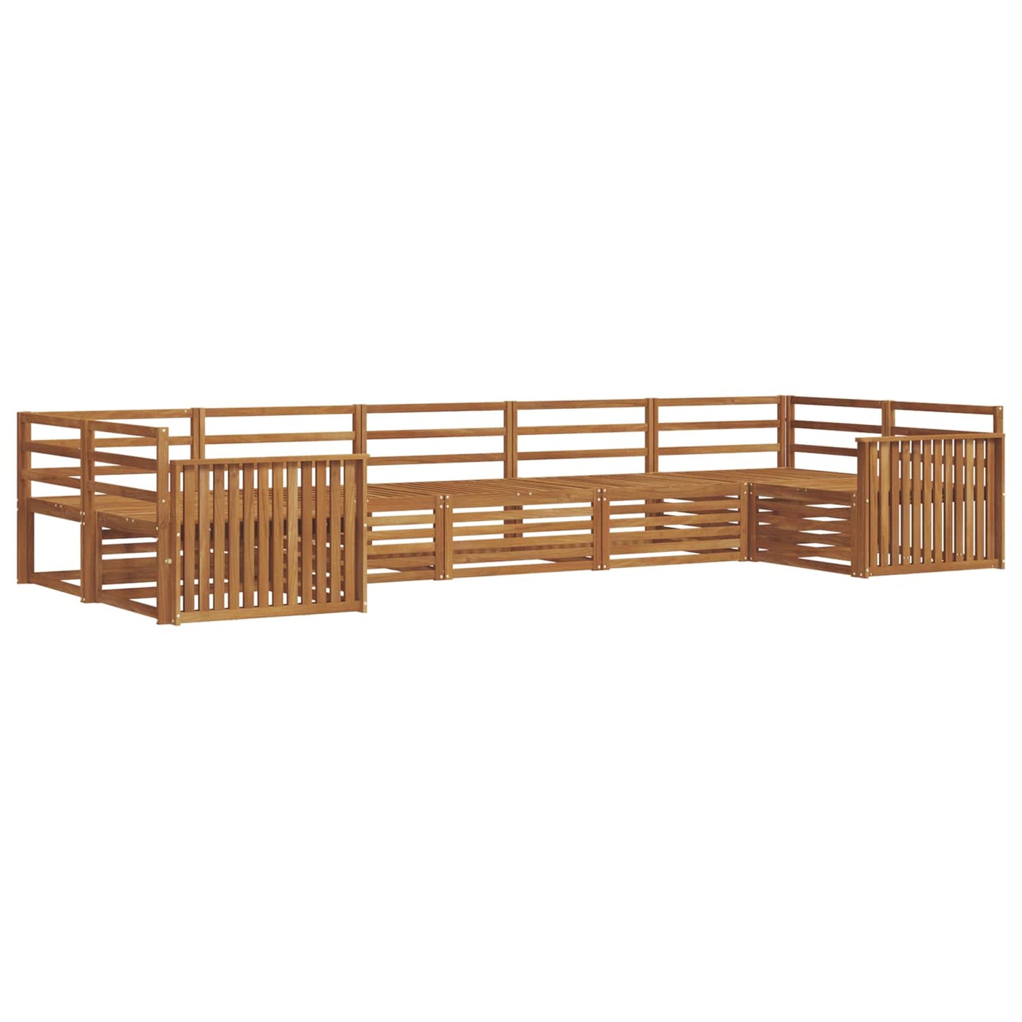 vidaXL Outdoor Sofa Set 7 pcs Natural Solid Acacia Wood 2