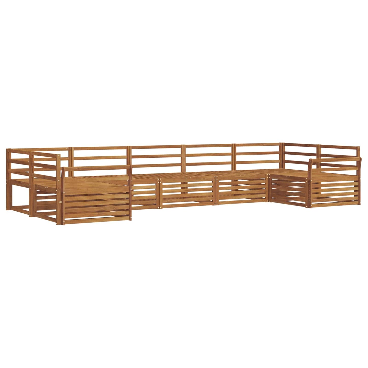 vidaXL Outdoor Sofa Set 7 pcs Natural Solid Acacia Wood 2