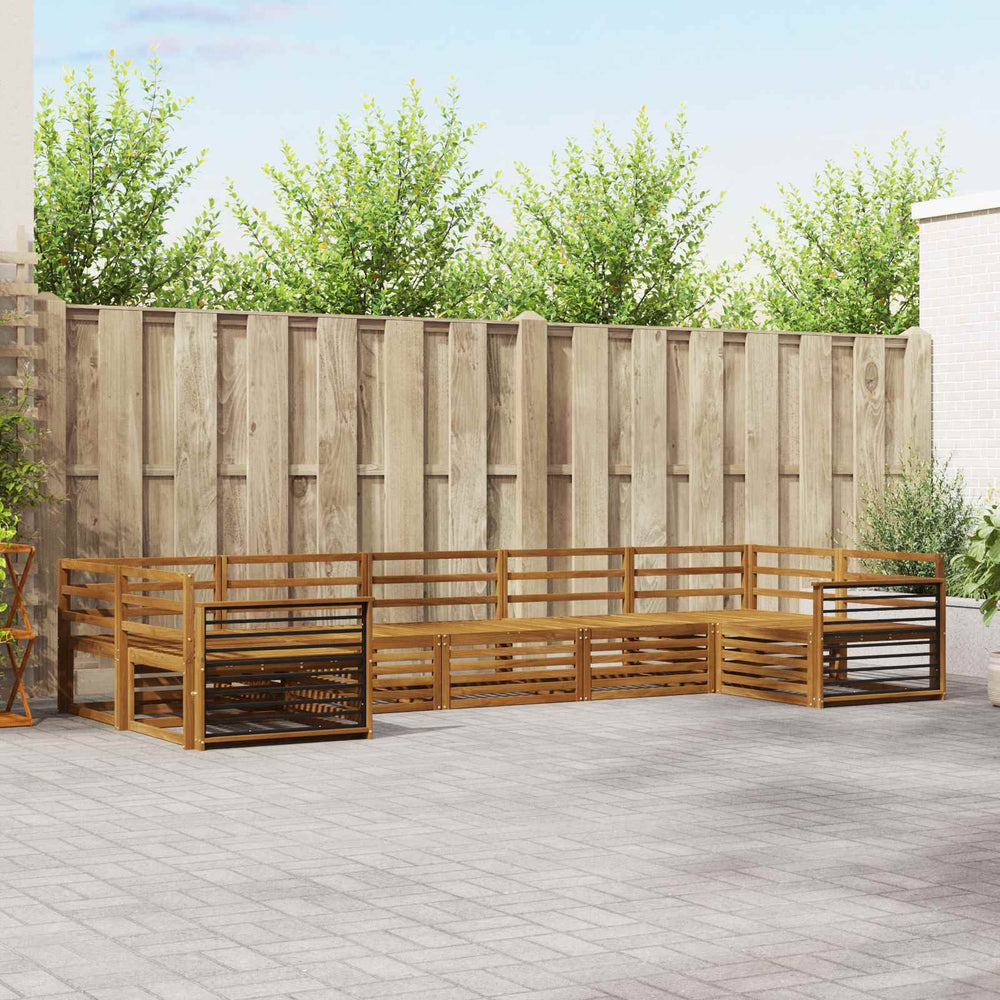 vidaXL Outdoor Sofa Set 7 pcs Natural Solid Acacia Wood