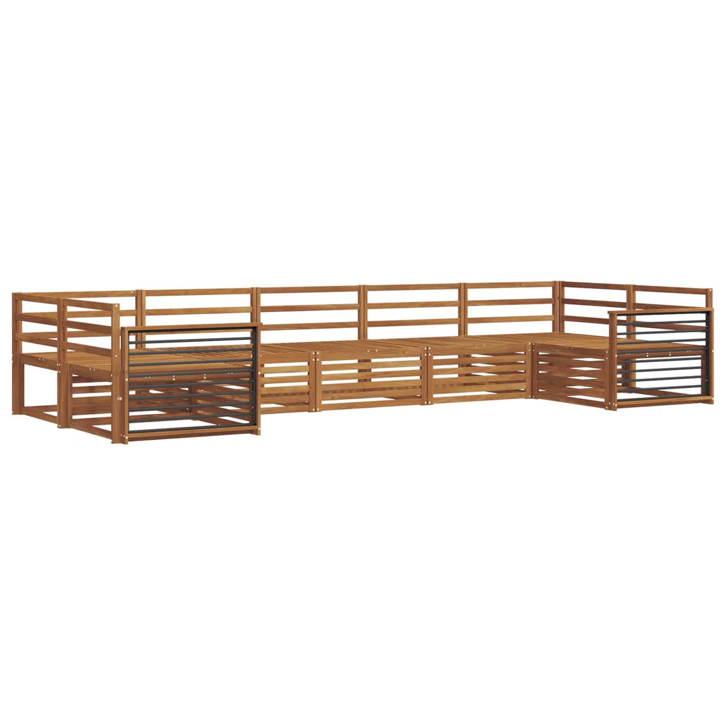 vidaXL Outdoor Sofa Set 7 pcs Natural Solid Acacia Wood 2