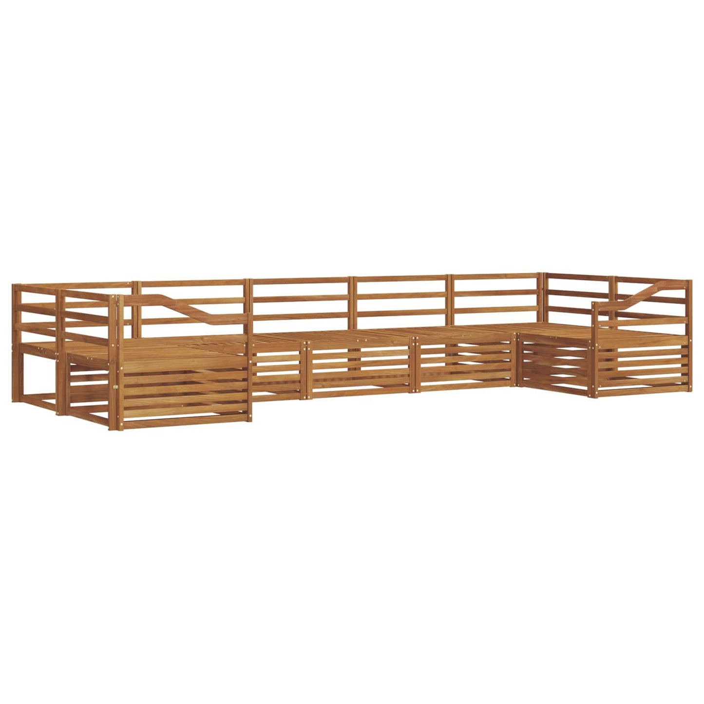 vidaXL Outdoor Sofa Set 7 pcs Natural Solid Acacia Wood 2