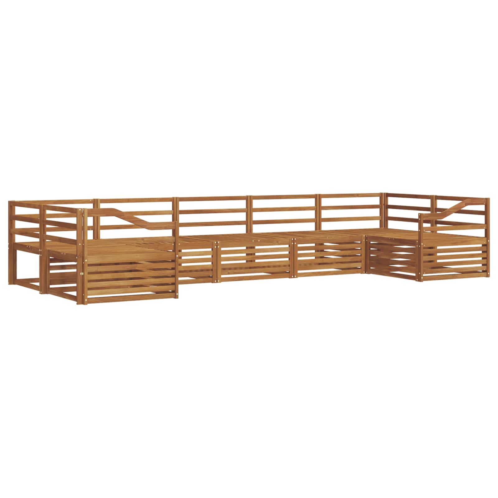 vidaXL Outdoor Sofa Set 7 pcs Natural Solid Acacia Wood 2