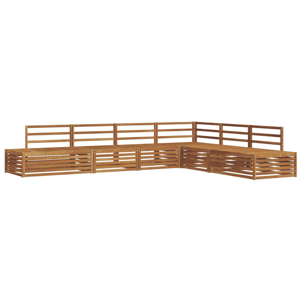 vidaXL 7 pcs Outdoor Sofa Set Solid Acacia Wood Natural 2