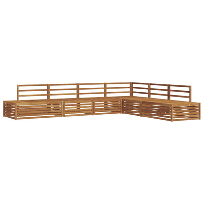 vidaXL 7 pcs Outdoor Sofa Set Solid Acacia Wood Natural 2