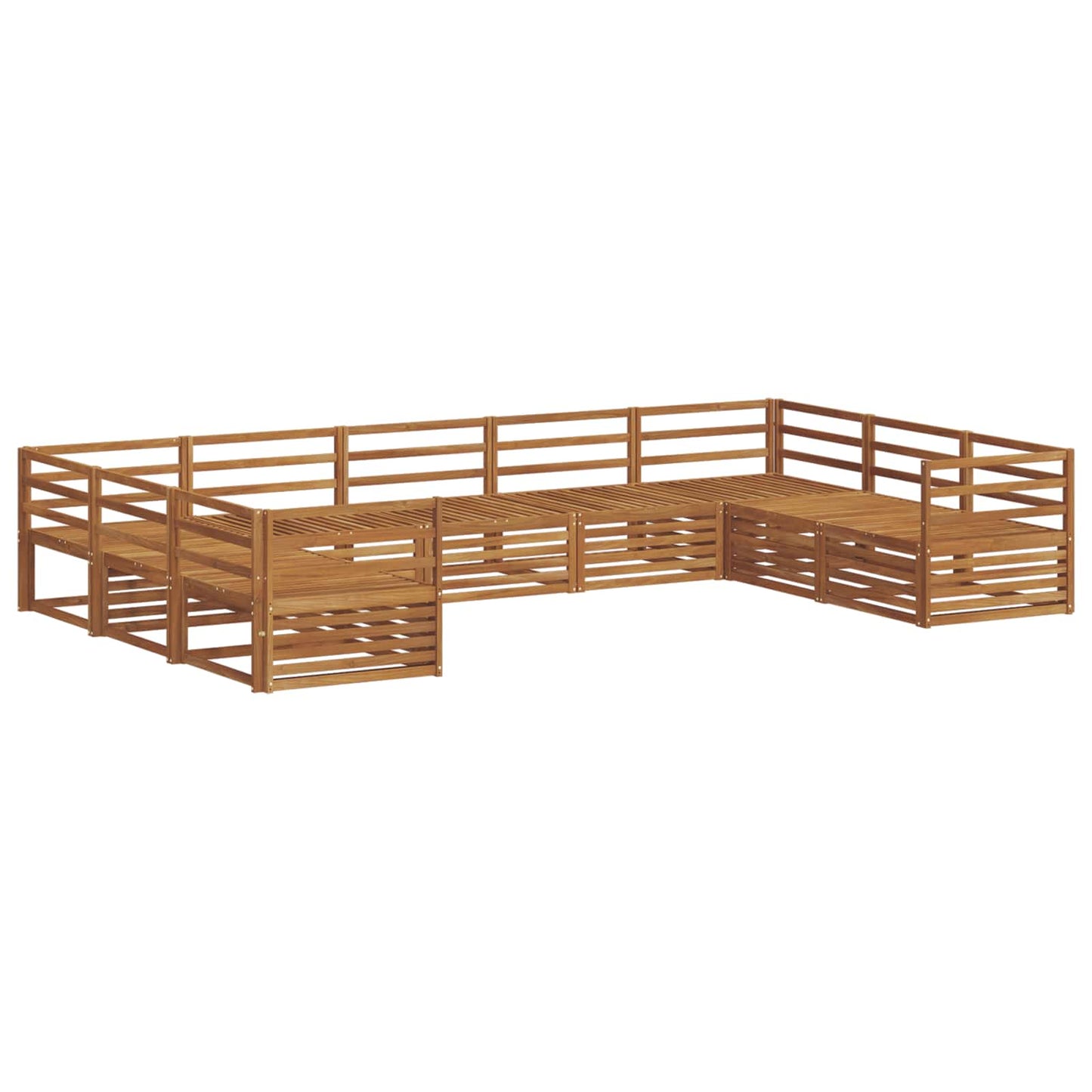 vidaXL Outdoor Sofa Set 9 pcs Natural Solid Acacia Wood 2