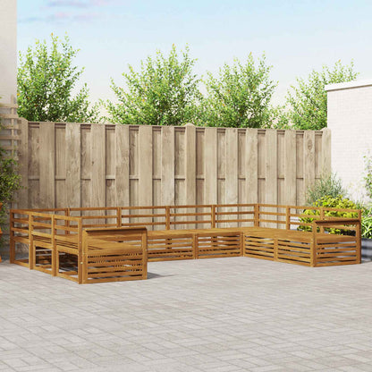 vidaXL Outdoor Sofa Set 9 pcs Natural Solid Acacia Wood 1