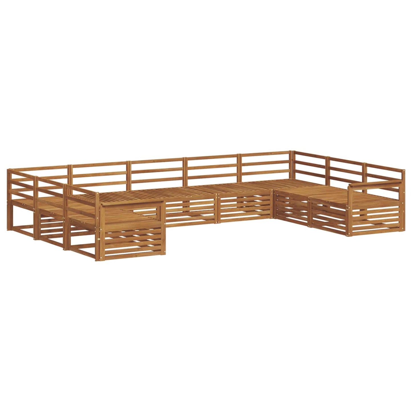 vidaXL Outdoor Sofa Set 9 pcs Natural Solid Acacia Wood 2