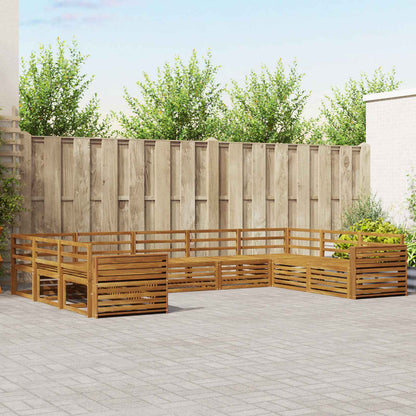 vidaXL Outdoor Sofa Set 9 pcs Natural Solid Acacia Wood 1