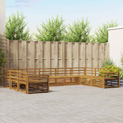 vidaXL Outdoor Sofa Set 9 pcs Natural Solid Acacia Wood 1