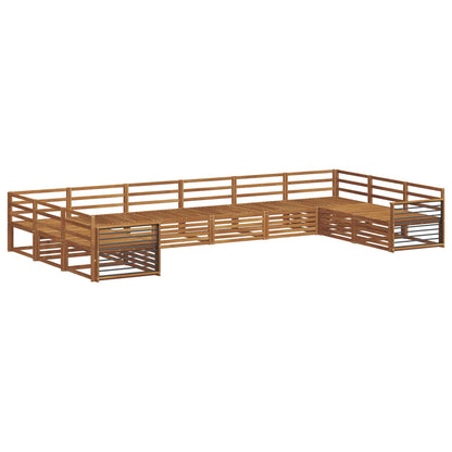 vidaXL Sofa Sets 9 pcs Natural Solid Acacia Wood 2