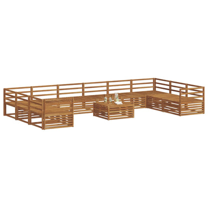 vidaXL Sofa Sets 11 pcs Natural Solid Acacia Wood 3