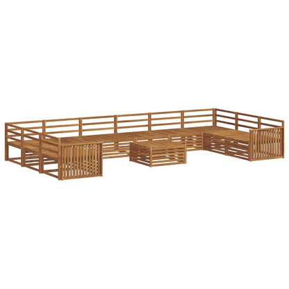 Sofa Sets 11 pcs Natural Solid Acacia Wood Track