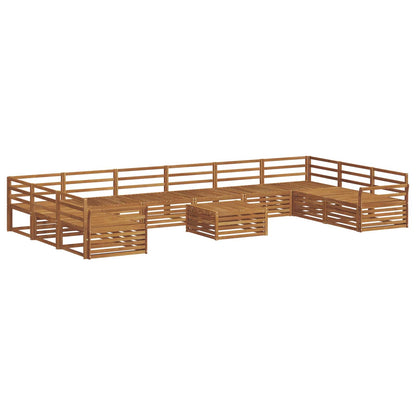 vidaXL Sofa Sets 11 pcs Natural Solid Acacia Wood 2