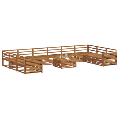 vidaXL Sofa Sets 11 pcs Natural Solid Acacia Wood 3