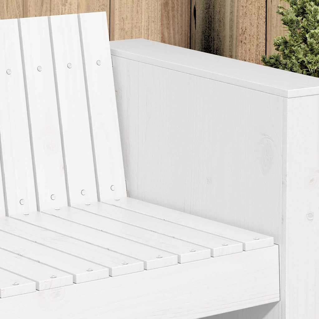 Garden Sofa 134 x 60 x 62 cm Solid Pine Wood White 110 cm