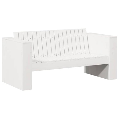 Garden Sofa 134 x 60 x 62 cm Solid Pine Wood White 110 cm