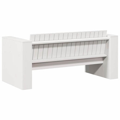 Garden Sofa 134 x 60 x 62 cm Solid Pine Wood White 110 cm