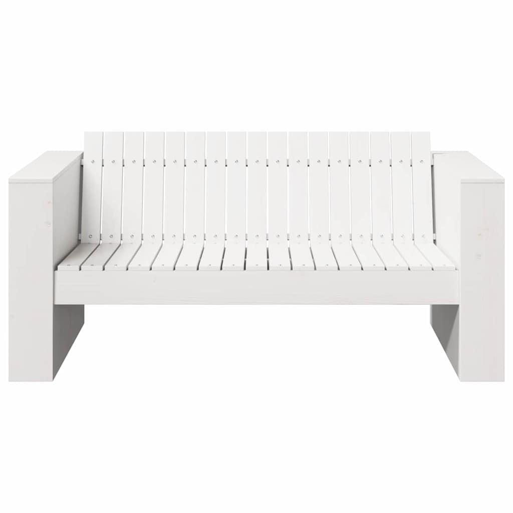 Garden Sofa 134 x 60 x 62 cm Solid Pine Wood White 110 cm