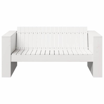 Garden Sofa 134 x 60 x 62 cm Solid Pine Wood White 110 cm