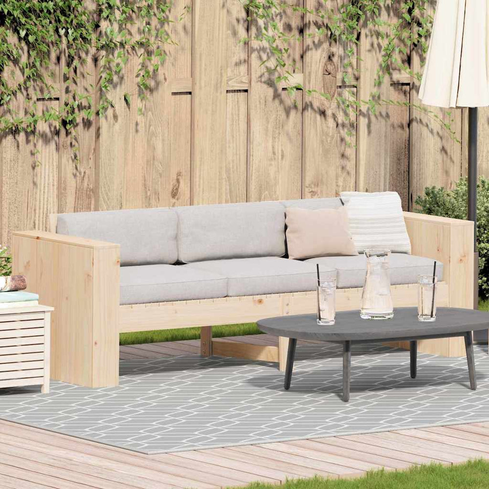 vidaXL Garden Sofa 134 x 60 x 62 cm Solid Pine Wood