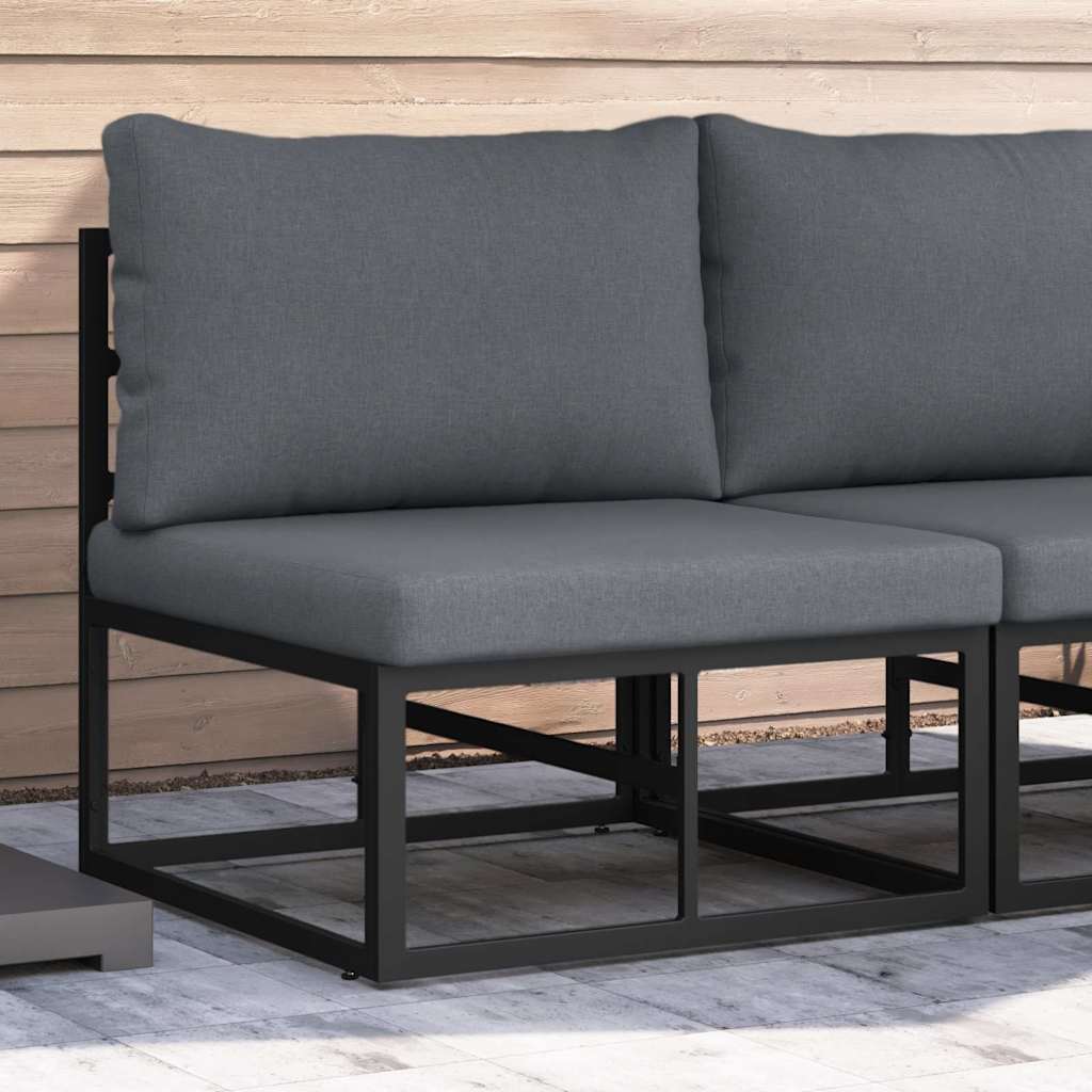 vidaXL 2 pcs Outdoor Furniture Metal Black and Anthracite