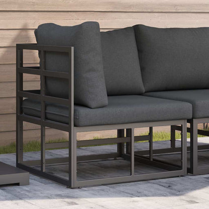 vidaXL 2 pcs Outdoor Furniture Metal Black and Anthracite