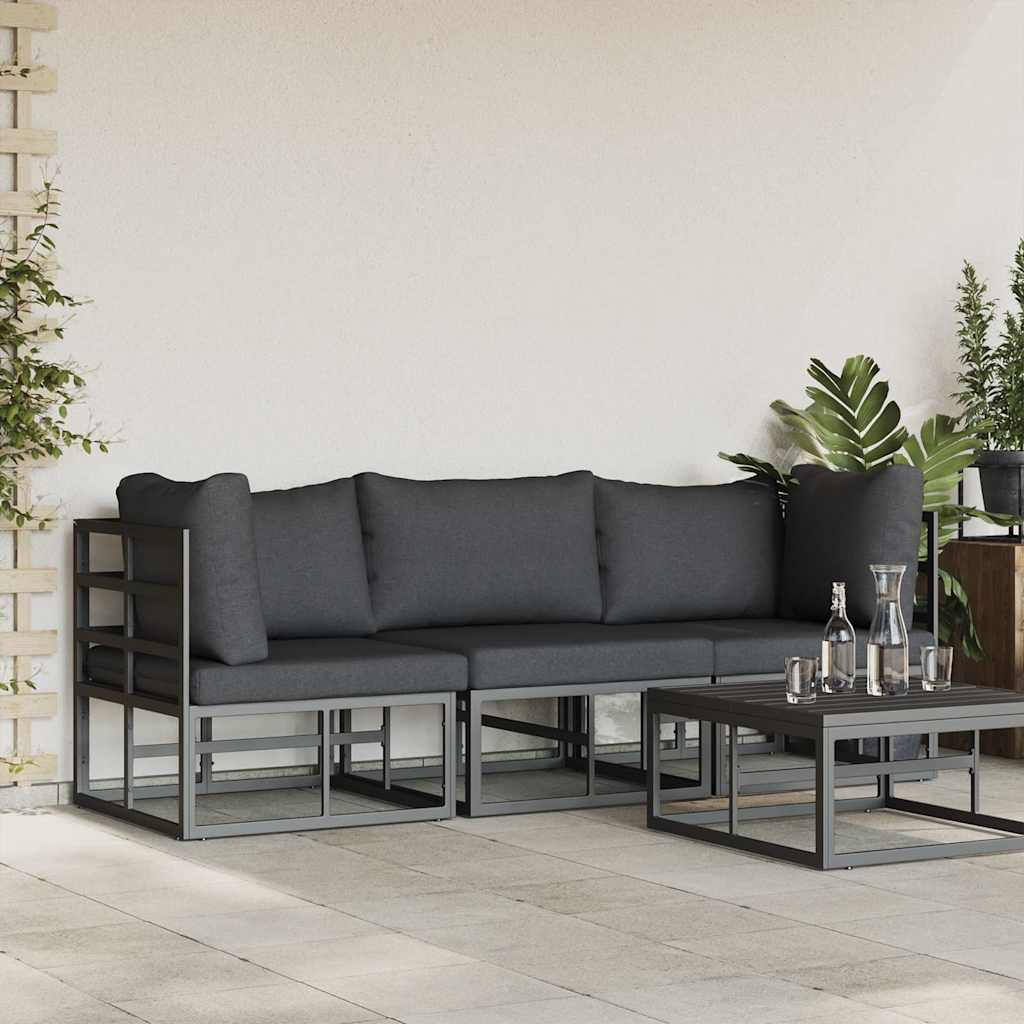 vidaXL 3 pcs Outdoor Furniture Metal Black and Anthracite 3