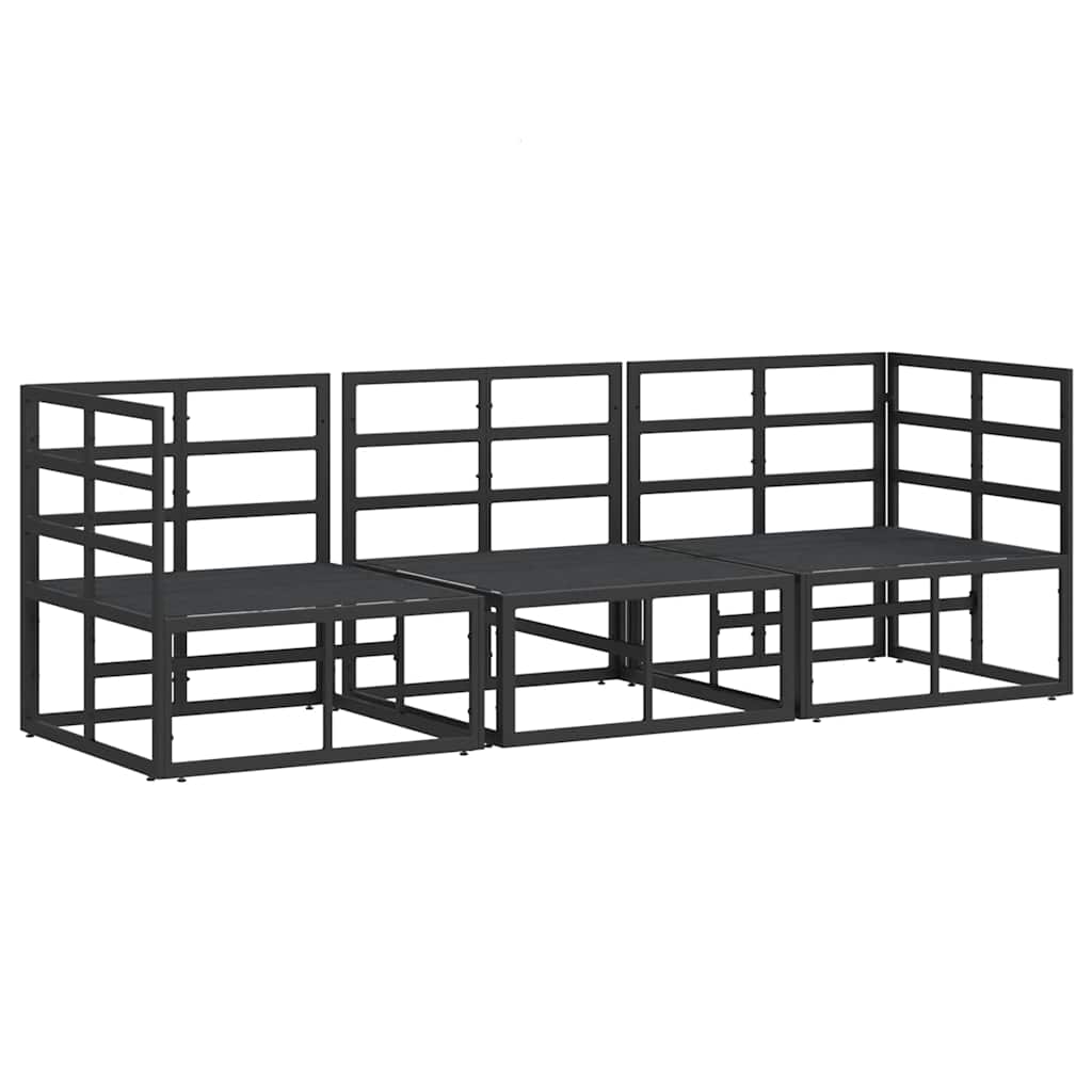 vidaXL 3 pcs Outdoor Furniture Metal Black and Anthracite 4