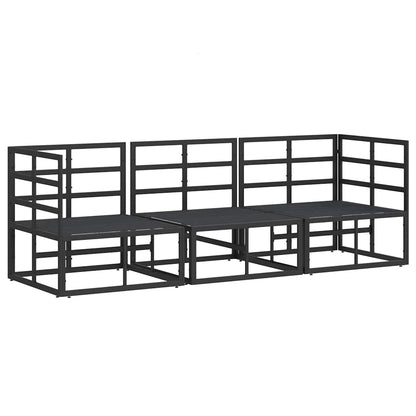 vidaXL 3 pcs Outdoor Furniture Metal Black and Anthracite 4