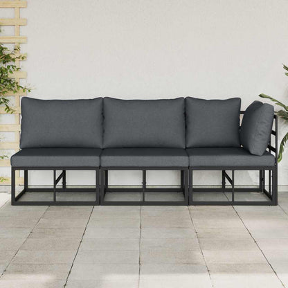 vidaXL 3 pcs Outdoor Furniture Metal Black and Anthracite 3