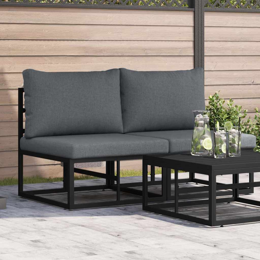 vidaXL 2 pcs Outdoor Furniture Metal Black and Anthracite