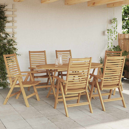 vidaXL Garden Dining Set 7 pcs Brown Solid Teak Wood 4